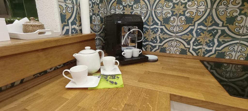 Set per la preparazione di tè e caffè presso Ubytování U Kapličky