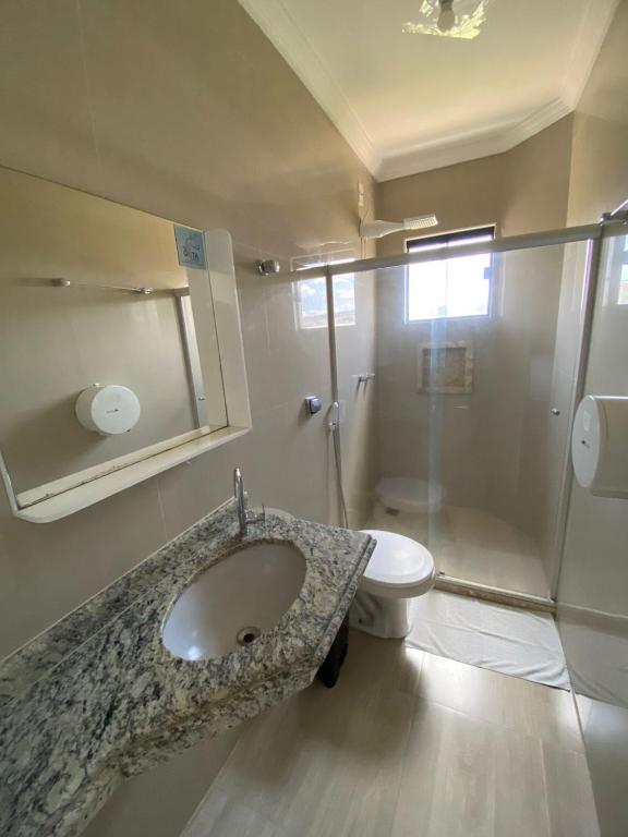 Koupelna v ubytování Faixa Hotel