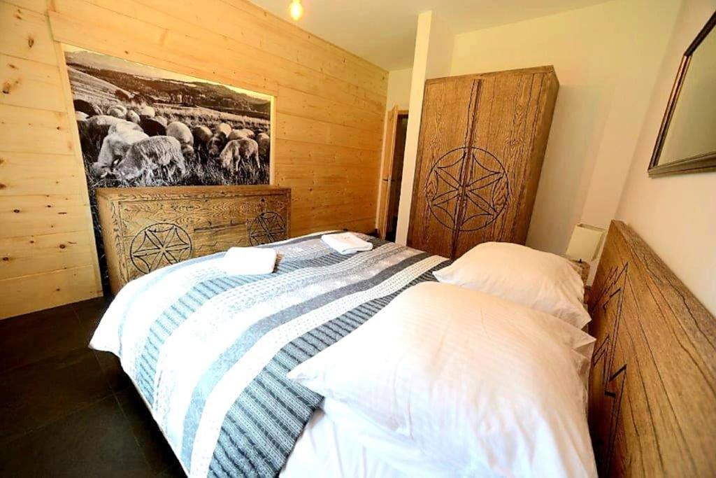 Posteľ alebo postele v izbe v ubytovaní Exclusive apartment with sauna and garden on the Czorsztyn lake