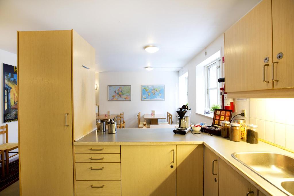 Kuchyň nebo kuchyňský kout v ubytování Motel Stege