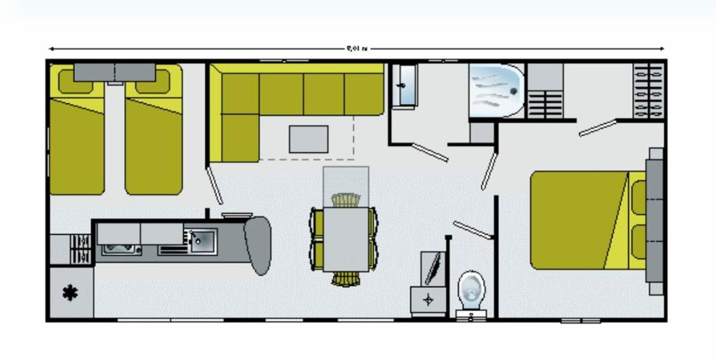 Plan piętra w obiekcie Mobilhome 5 VO32