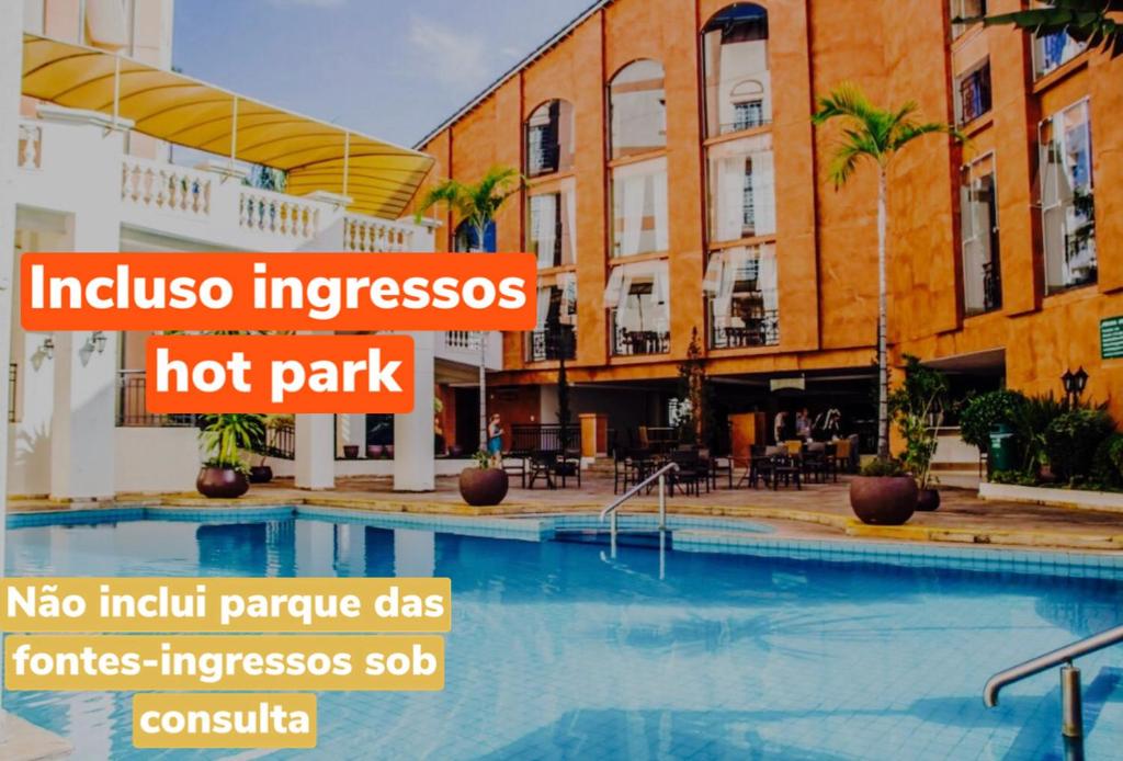 ein Bild eines Hotels mit den Worten inklusive impressionos Hot Park in der Unterkunft Hotel Apartamento Giardino - Rio Quente 433-P in Rio Quente