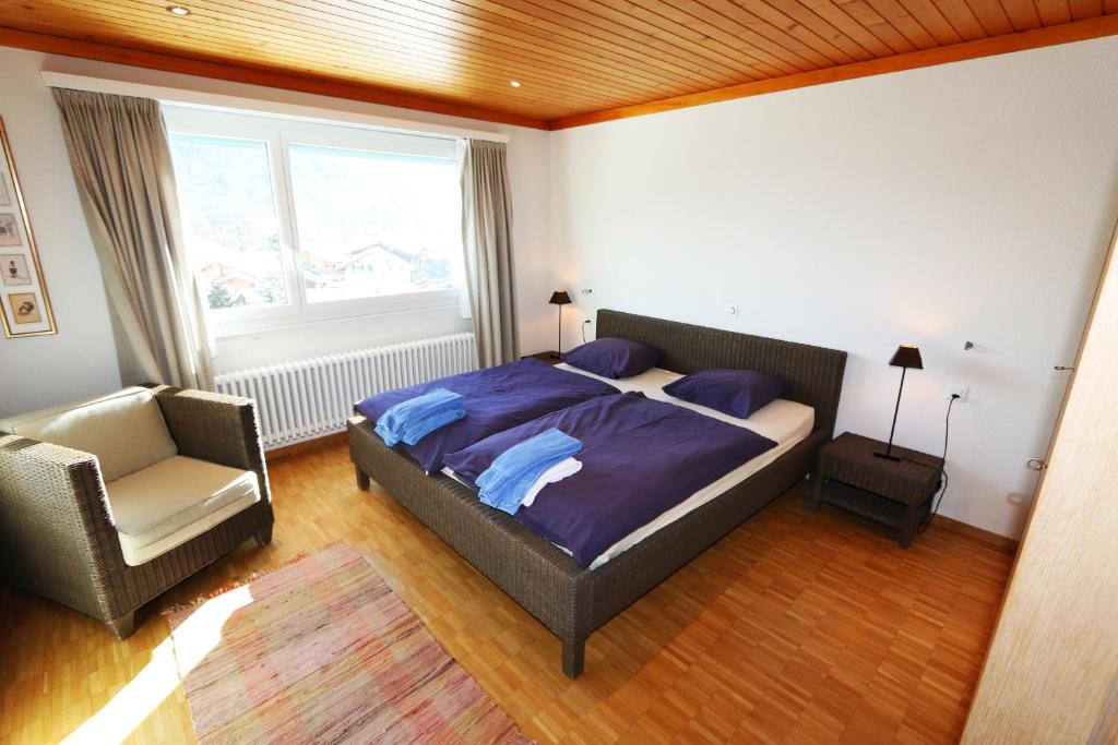 Postel nebo postele na pokoji v ubytování Haus Cristal