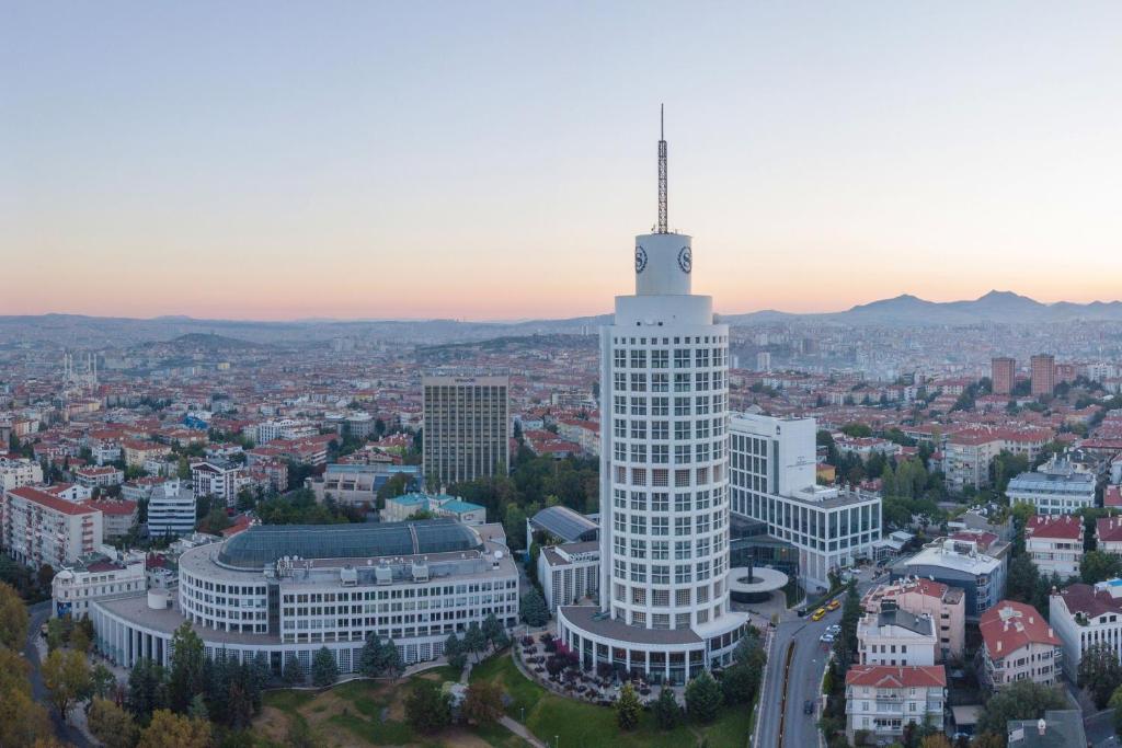 Nespecifikovaný výhled na destinaci Ankara nebo výhled na město při pohledu z hotelu