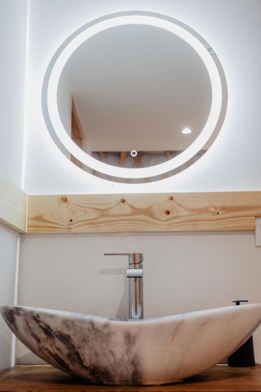 Koupelna v ubytování Glamping jurty Czapla