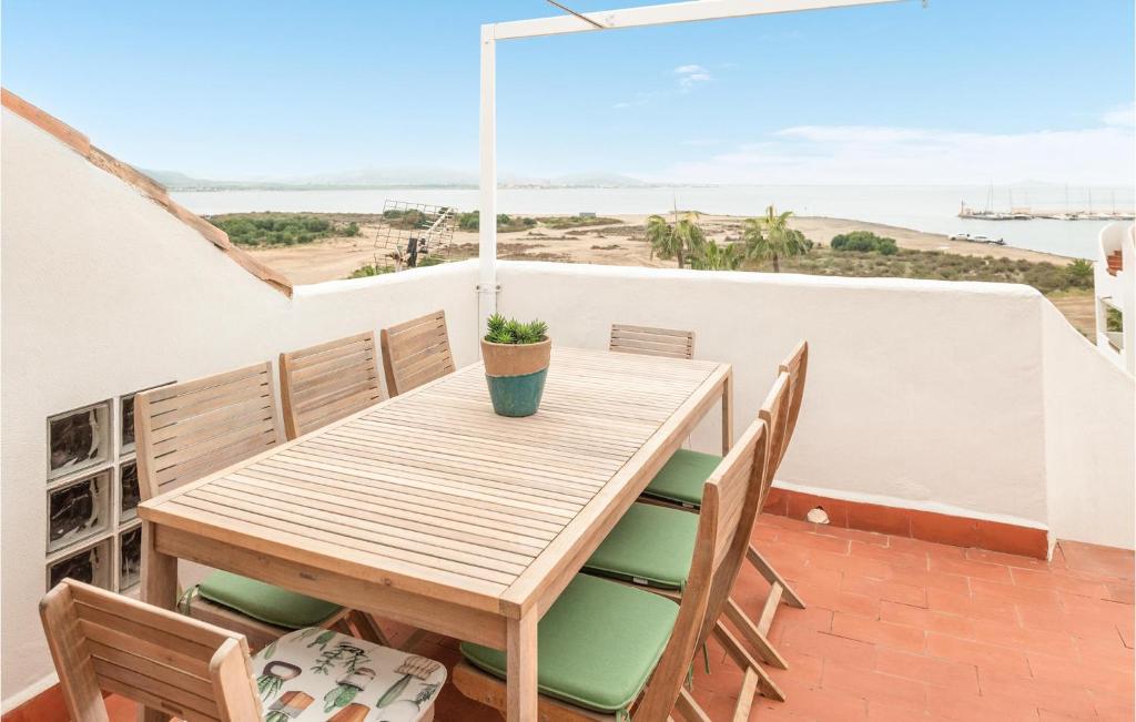 A balcony or terrace at Nice Apartment In La Manga With Wifi
