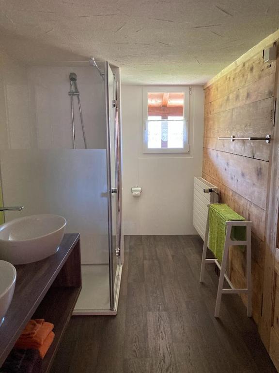Koupelna v ubytování Bauernhaus Cafrida