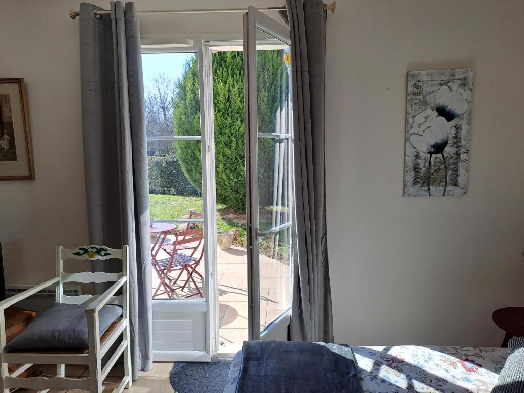 Balkón nebo terasa v ubytování Chambre d'Elisabeth à la Ferme