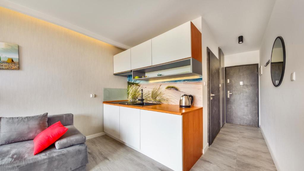 Kuchyň nebo kuchyňský kout v ubytování Apartamenty Sun & Snow Sanatoryjna - blisko plaży