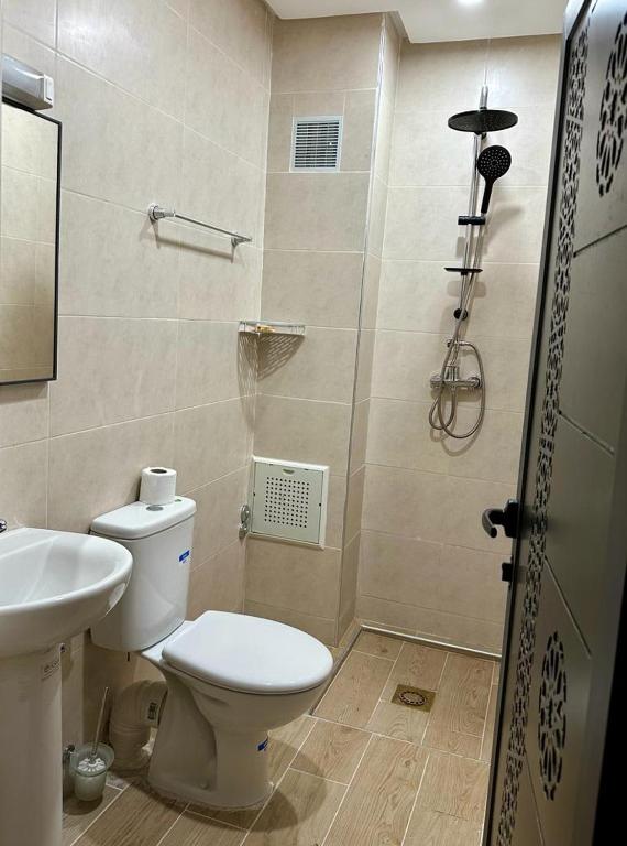 Koupelna v ubytování Hôtel Zaghro