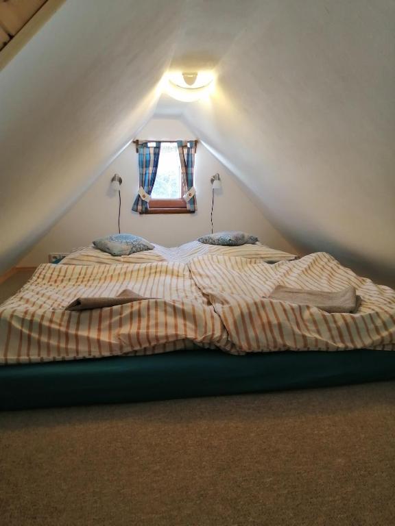 Postel nebo postele na pokoji v ubytování Apartmán Dvě Micky