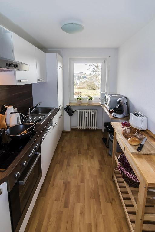 Kuchyň nebo kuchyňský kout v ubytování Villa Schönau