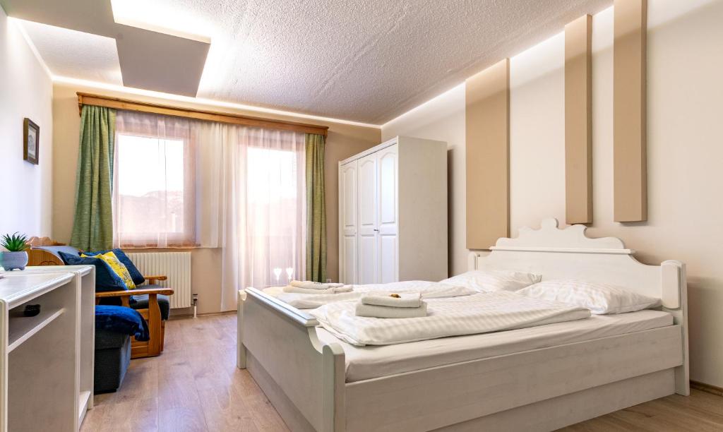 Postel nebo postele na pokoji v ubytování Mountain view apartments
