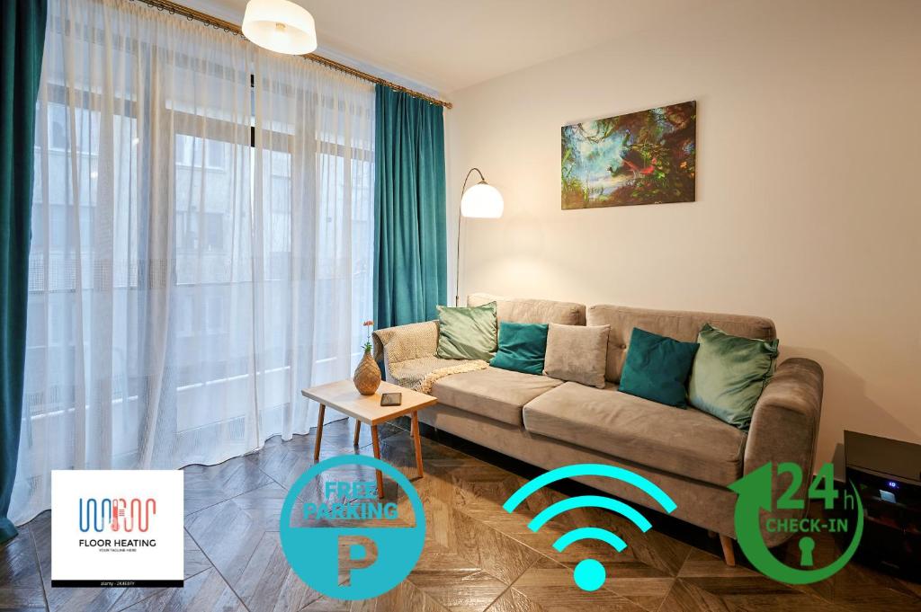 Khu vực ghế ngồi tại Nuuc Aparthotel Cluj-Napoca