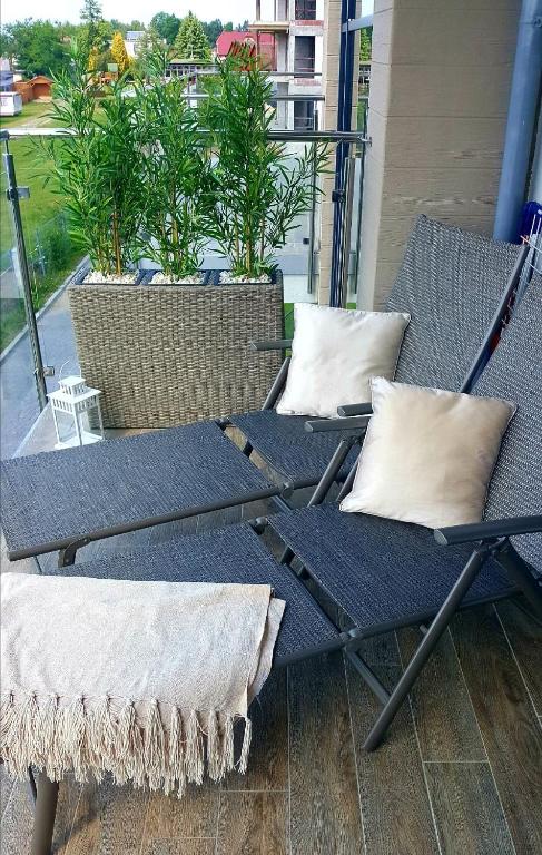 Balkón alebo terasa v ubytovaní Apartament & Spa 5 Mórz