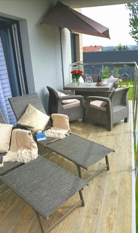 Posedenie v ubytovaní Apartament & Spa 5 Mórz