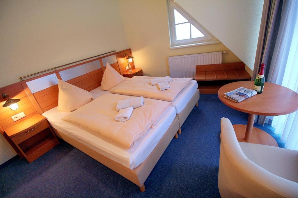 Postel nebo postele na pokoji v ubytování Haus Weida