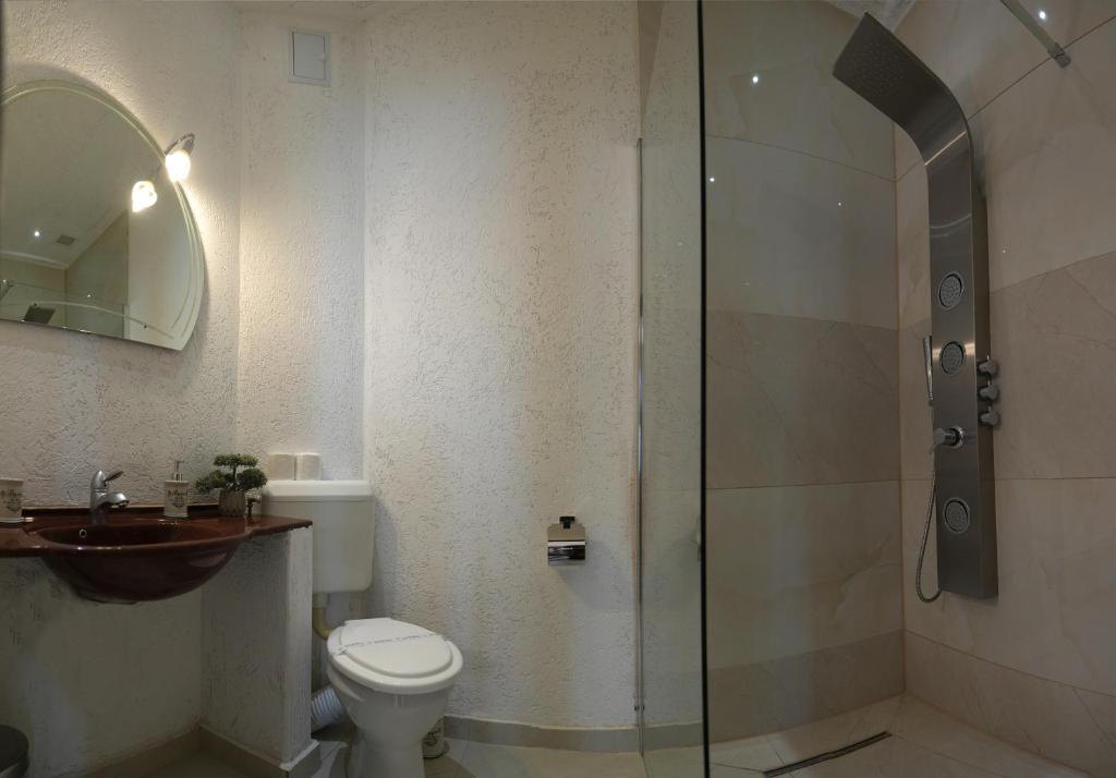 Koupelna v ubytování Hotel Rubin***