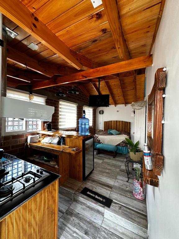 Kuchyň nebo kuchyňský kout v ubytování Loft para 2 en concón