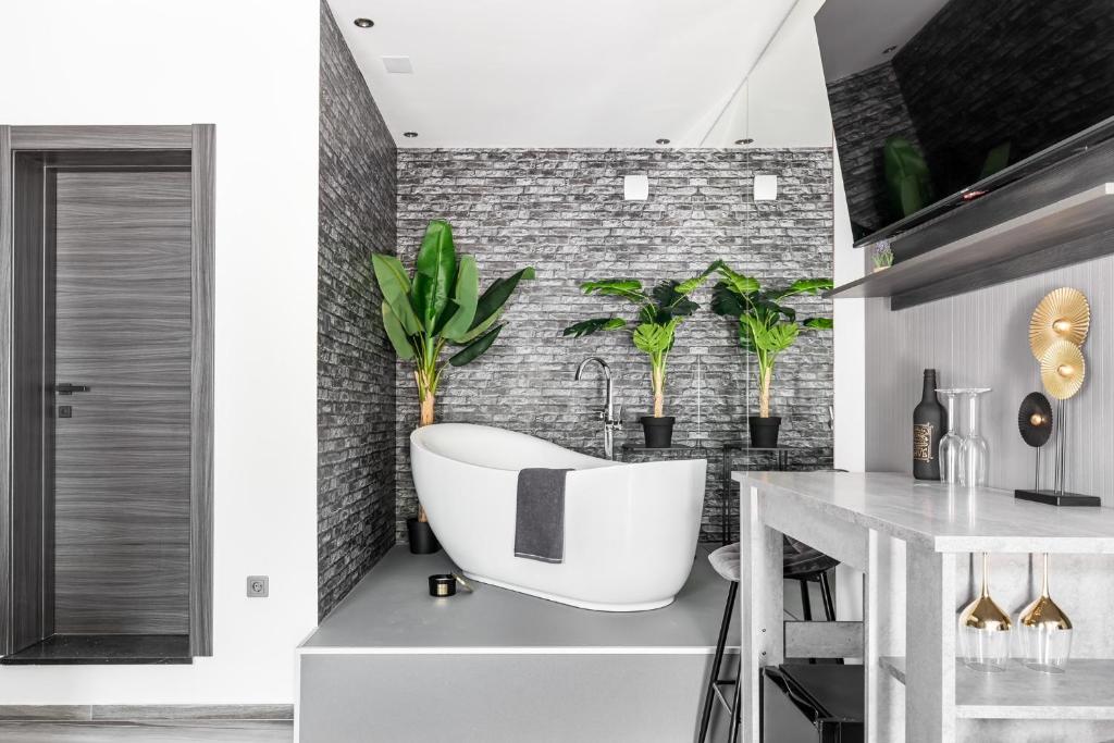 TV a/nebo společenská místnost v ubytování Luxury room Ekstaza