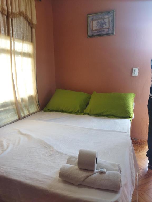 Postel nebo postele na pokoji v ubytování Ofiuras Hostal