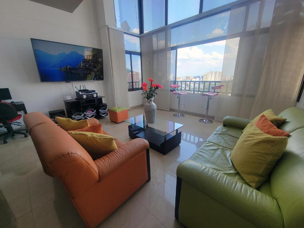 Χώρος καθιστικού στο Penthouse