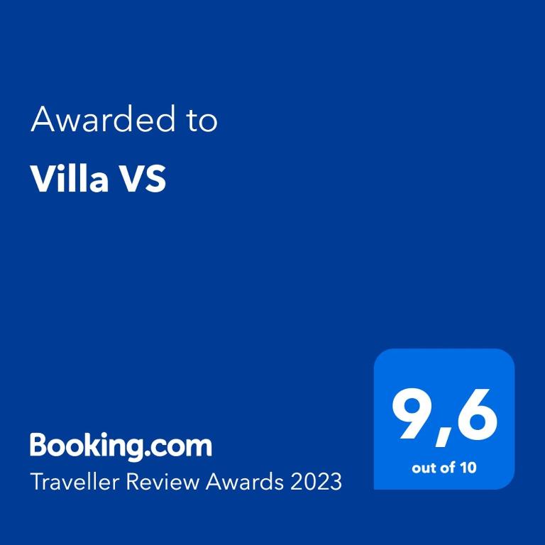 Certifikát, hodnocení, plakát nebo jiný dokument vystavený v ubytování Villa VS