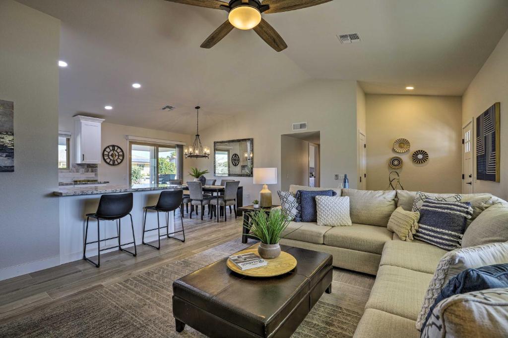 A seating area at Sun City West Vacation Home with Putting Green!