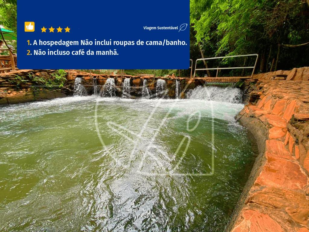 a website with a picture of a star in the water at Thermas Paradise - 1 Quarto in Rio Quente