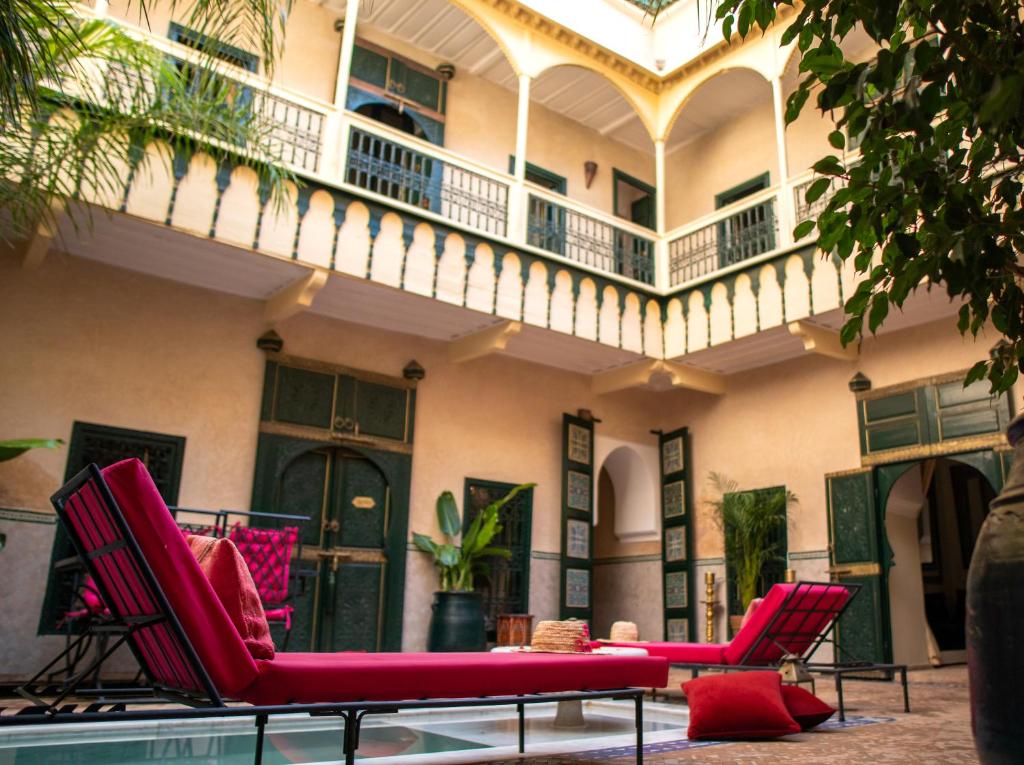 Balkón nebo terasa v ubytování Riad Dar Habiba by Garden Wonders
