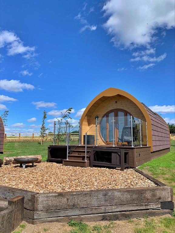 a large dome shaped building in a field at Finest Retreats - Mingle Dale in York