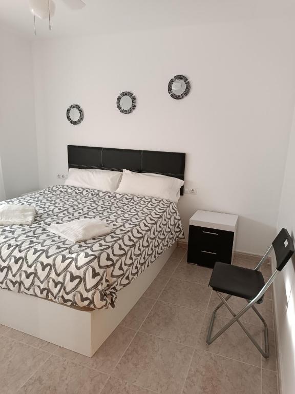 Postel nebo postele na pokoji v ubytování Playa, Port Aventura, Golf, wifi y Parking