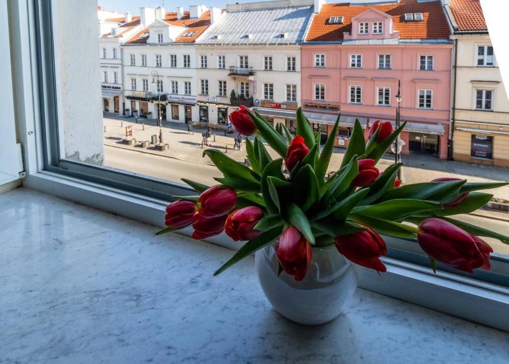 Výhľad na mesto Varšava alebo výhľad na mesto priamo z apartmánu