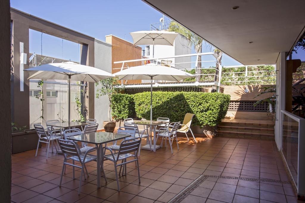 Uma varanda ou terraço em Black Stream Hotel