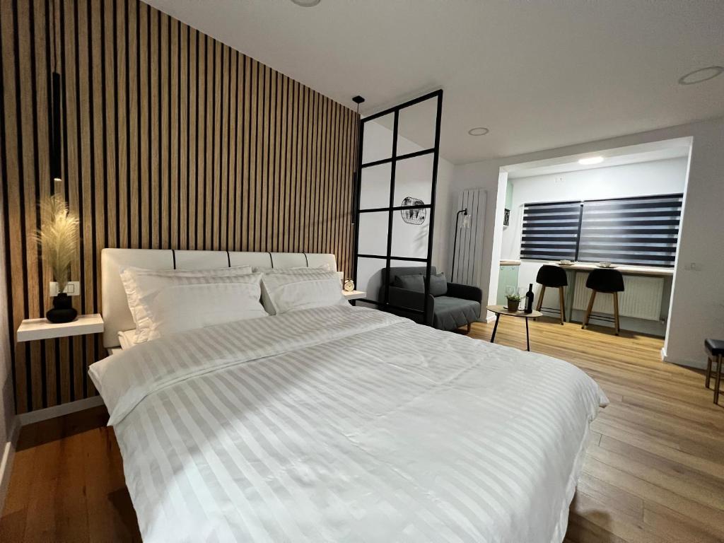 Postel nebo postele na pokoji v ubytování Denis Studio