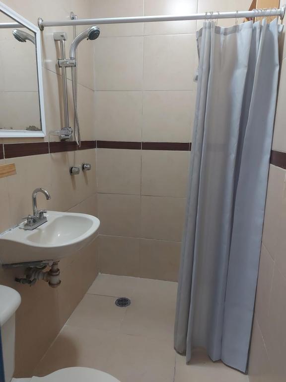 Koupelna v ubytování HOTEL INTI