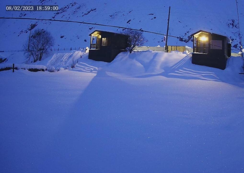 Sno Cottages Twins v zimě