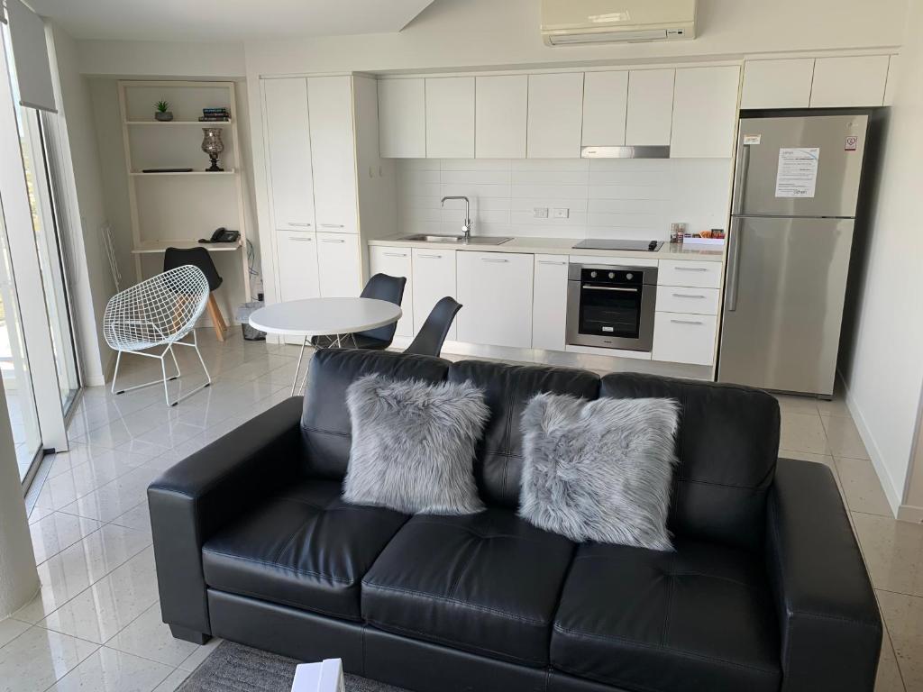 Kuchyň nebo kuchyňský kout v ubytování Oshen Holiday Apartments Yeppoon