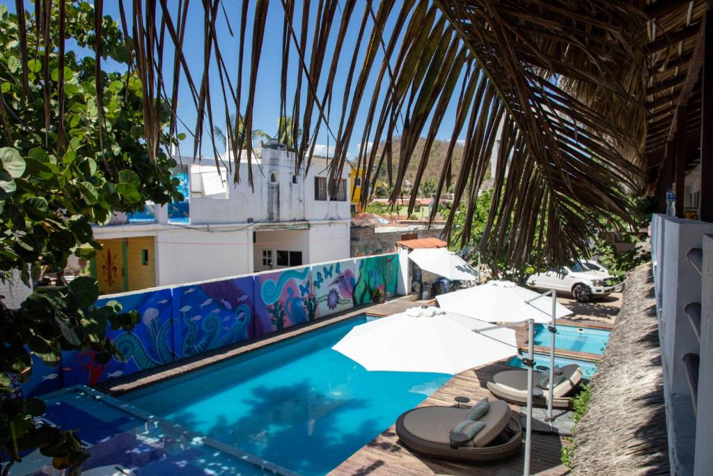 Bazén v ubytování Hotel Playa Zipolite nebo v jeho okolí