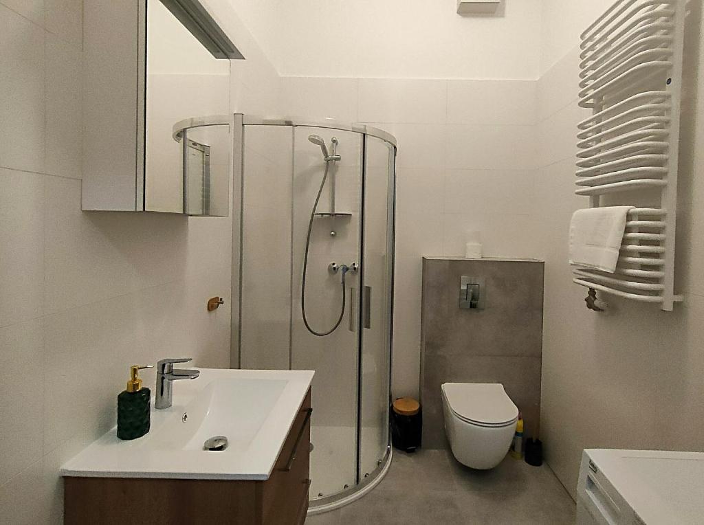 Koupelna v ubytování Hugo Eden Apartments