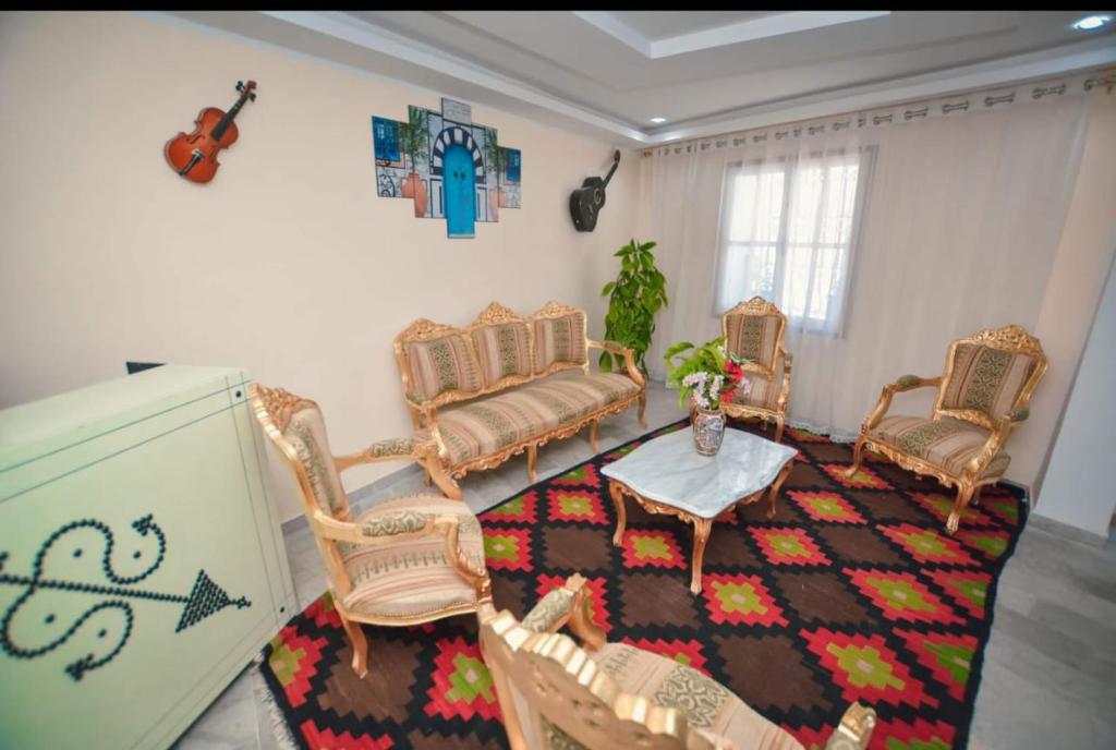 Posezení v ubytování Maison D'hôte Dar Saida
