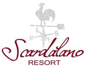 um sinal que lê Santa Ana Resort com um pássaro nele em Scardalano Resort em Morcone