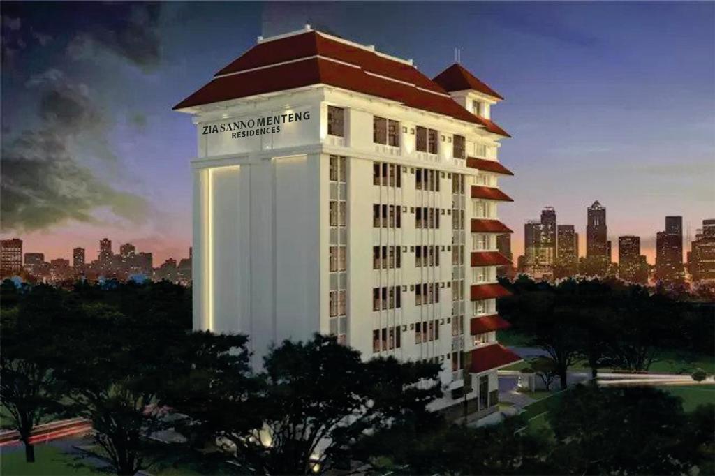 a rendering of a building with a city in the background at Zia Sanno Menteng Residences- Jakarta in Jakarta