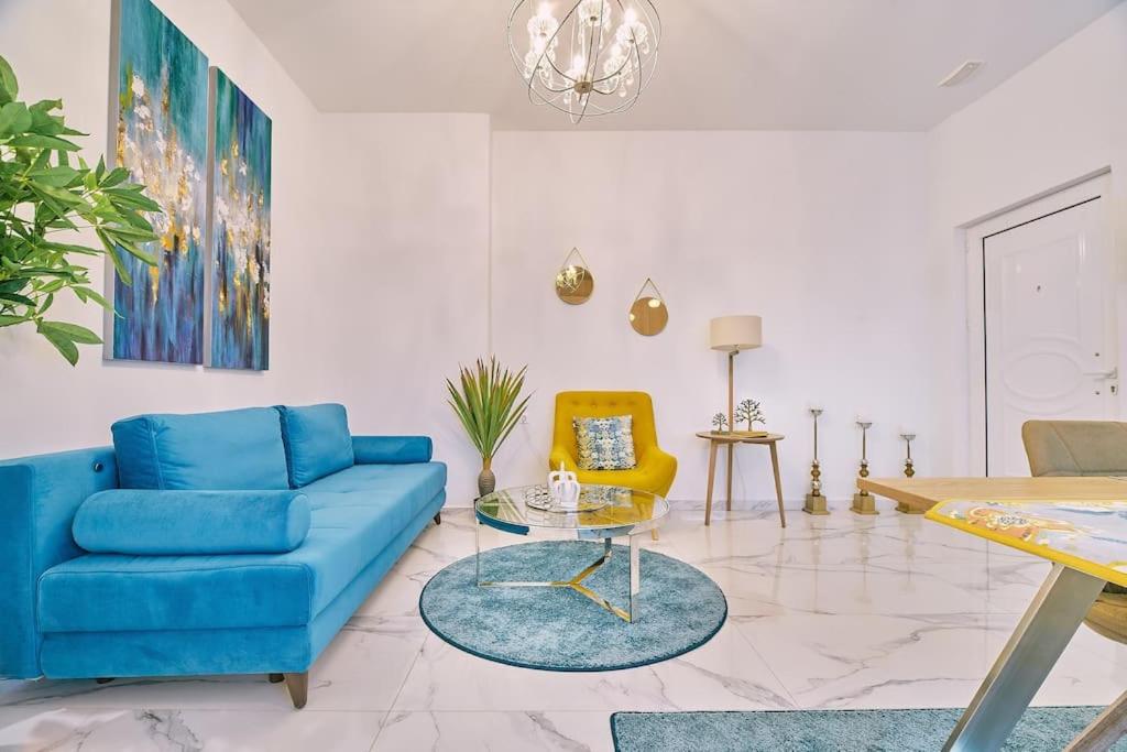 A seating area at Dimitra Mare