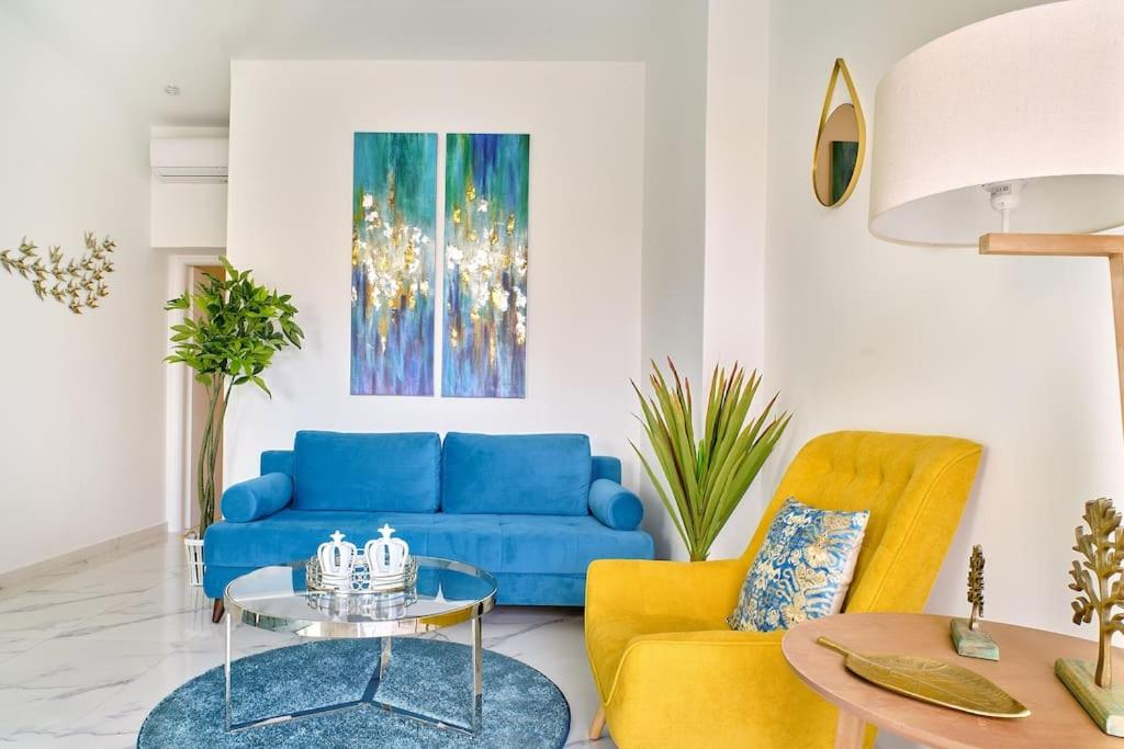 A seating area at Dimitra Mare