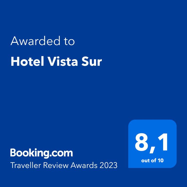 Certifikát, hodnocení, plakát nebo jiný dokument vystavený v ubytování Hotel Vista Sur