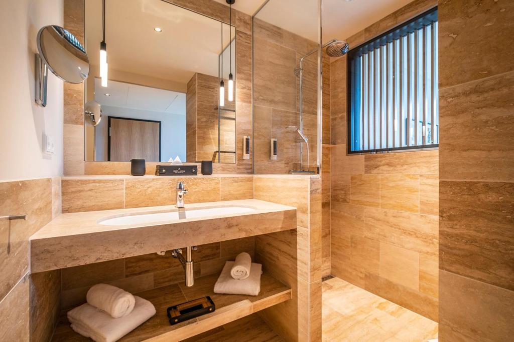 Koupelna v ubytování Hotel Breitenburg