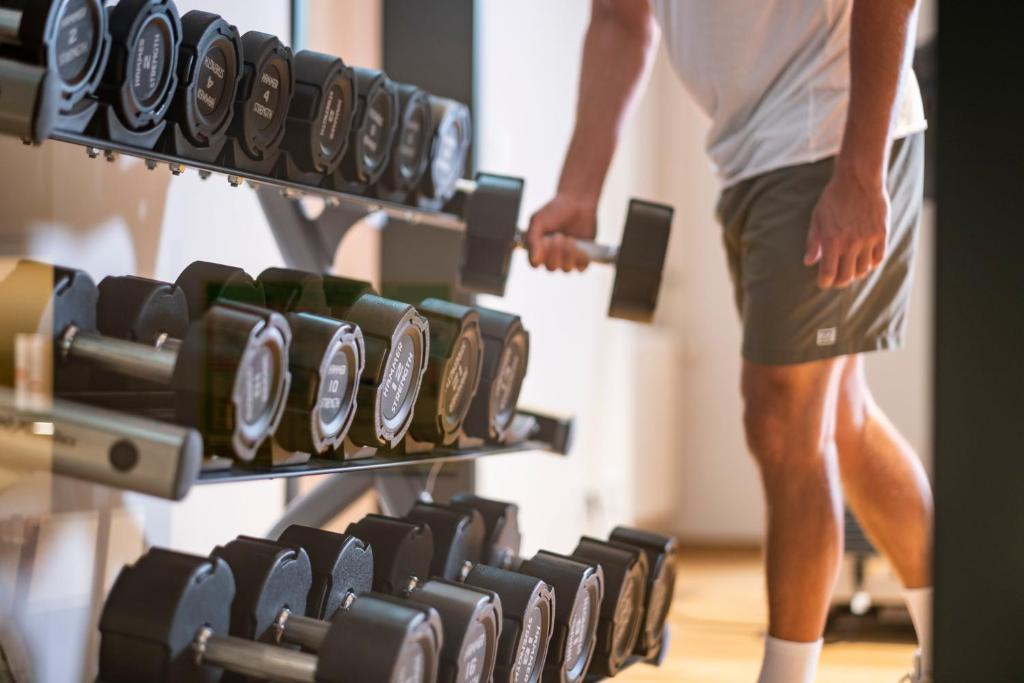 Fitness centrum a/nebo fitness zařízení v ubytování Hotel Breitenburg