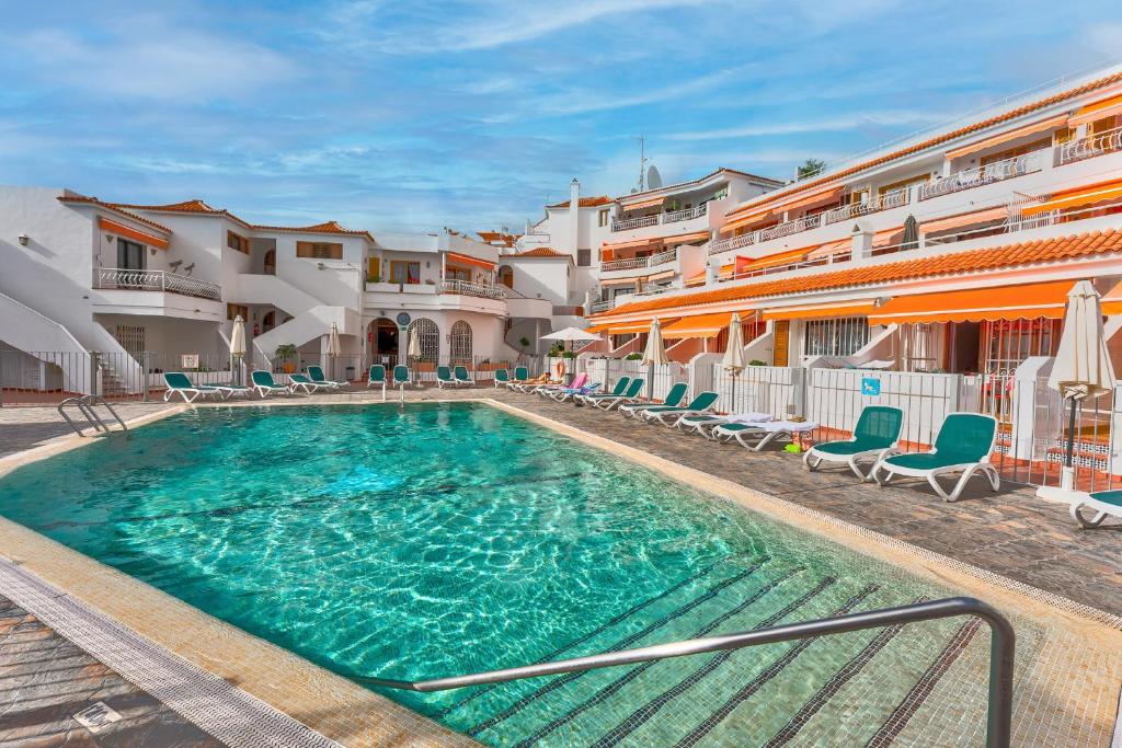Πισίνα στο ή κοντά στο Apartment with terrace and pool, Los Cristianos