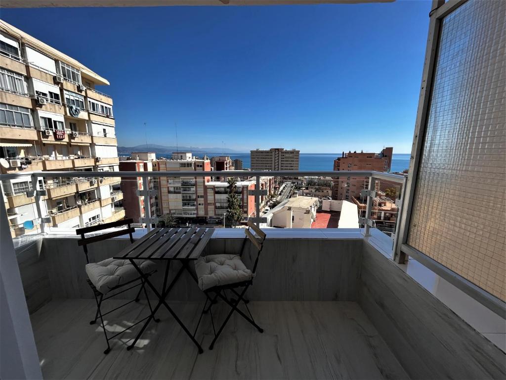 Balkón alebo terasa v ubytovaní VER853 - Estudio con terraza vistas al mar, Piscina, Playa, Centro